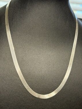 Sterling Silver Herringbone 5mm chain 18”